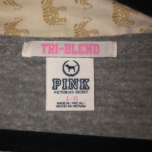 VS Pink tri-blend grey long sleeve shirt!